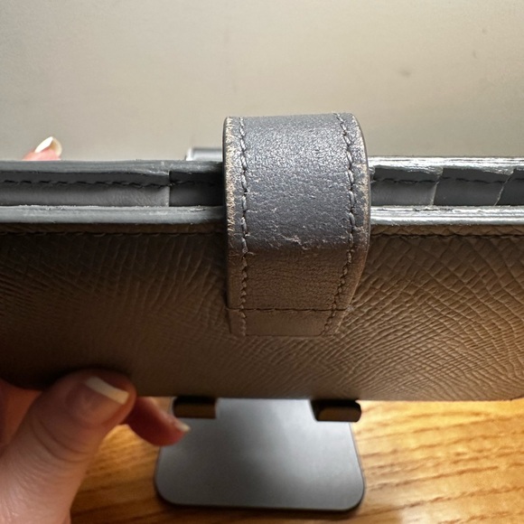 Celine Gray Vintage Leather Wallet. EUC. - Picture 4 of 7